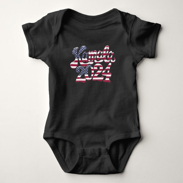 Kamala Harris for President 2024 Election  Baby Bodysuit (Front)
