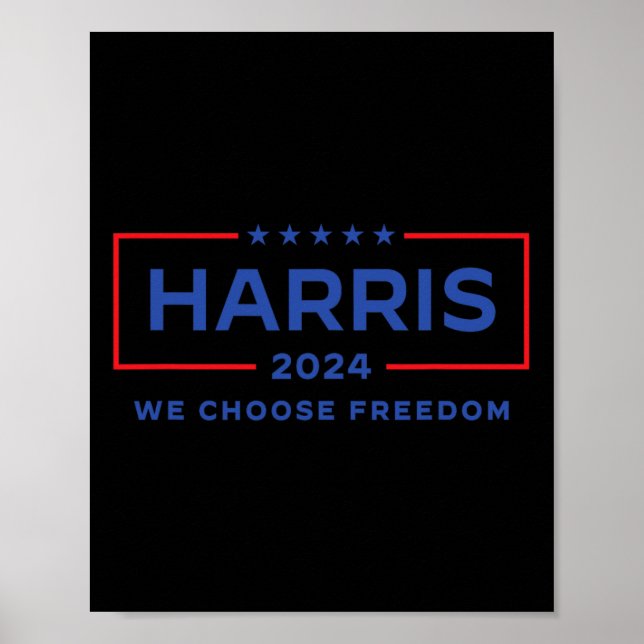 Kamala Harris For President 2024 Election Freedom  Poster (Front)