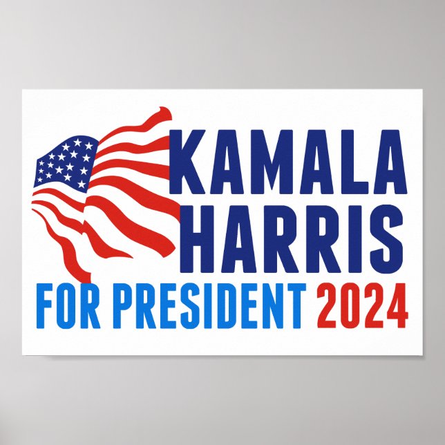 Kamala Harris for President 2024 Election Poster (Front)