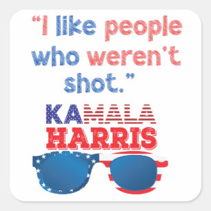 Kamala Harris for President 2024 funny anti-trump Square Sticker