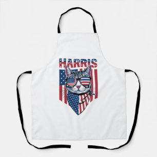 Kamala Harris for President 2024 Funny Cat  Apron