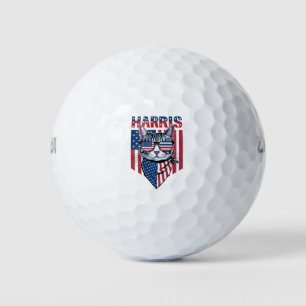 Kamala Harris for President 2024 Funny Cat  Golf Balls