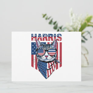 Kamala Harris for President 2024 Funny Cat  Invitation