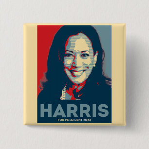 Kamala Harris For President 2024 - Hope 15 Cm Square Badge