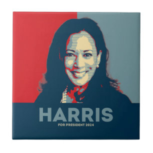 Kamala Harris For President 2024 - Hope Ceramic Tile