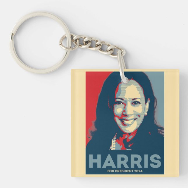 Kamala Harris For President 2024 - Hope Key Ring (Front)