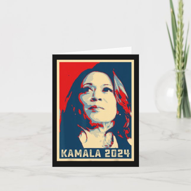 Kamala Harris For President 2024 Madam Vice Presid Card (Front)