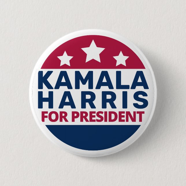Kamala Harris For President 2024 Presidetial 6 Cm Round Badge (Front)