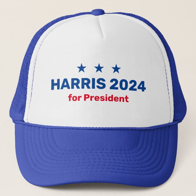 Kamala Harris For President 2024 Trucker Hat (Front)