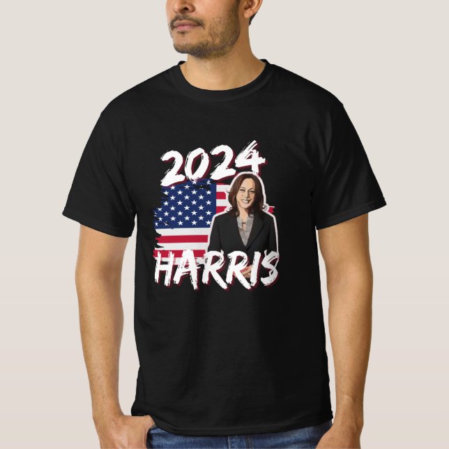 Kamala Harris for President 2024 US Election T-Shirt (Front)