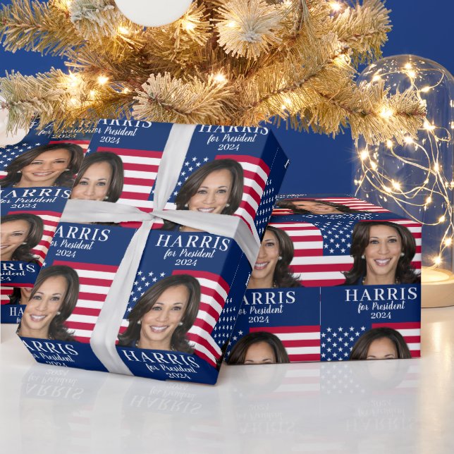 Kamala Harris For President 2024 Wrapping Paper (Holidays)