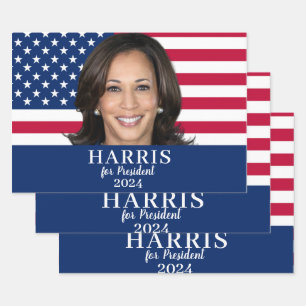 Kamala Harris For President 2024 Wrapping Paper Sheet
