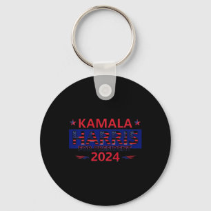 Kamala Harris For President 2024 Yard Sign Design Key Ring