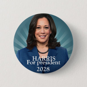Kamala harris for president 2028 women  6 cm round badge