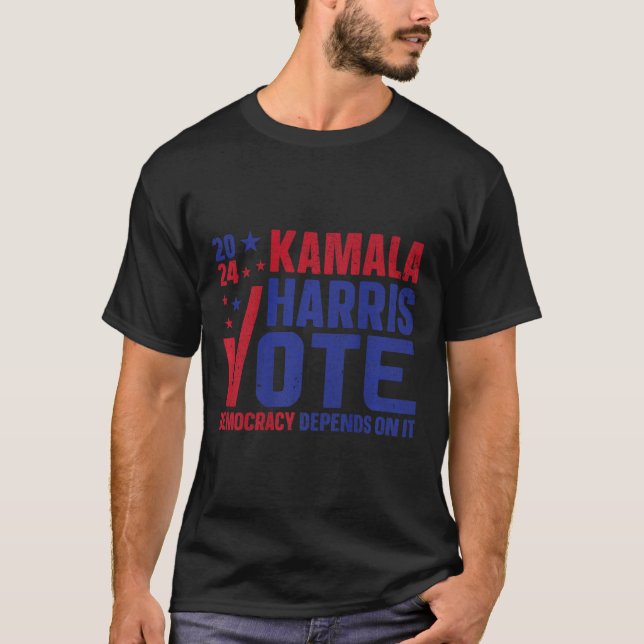 Kamala Harris For President A New Vision For Ameri T-Shirt (Front)