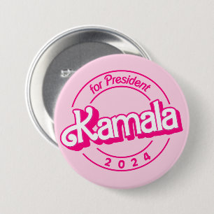 Kamala Harris for President in Pink 7.5 Cm Round Badge