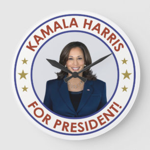 KAMALA HARRIS FOR PRESIDENT! LARGE CLOCK