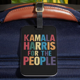 Kamala Harris For President LGBT Gay Pride Rainbow Luggage Tag