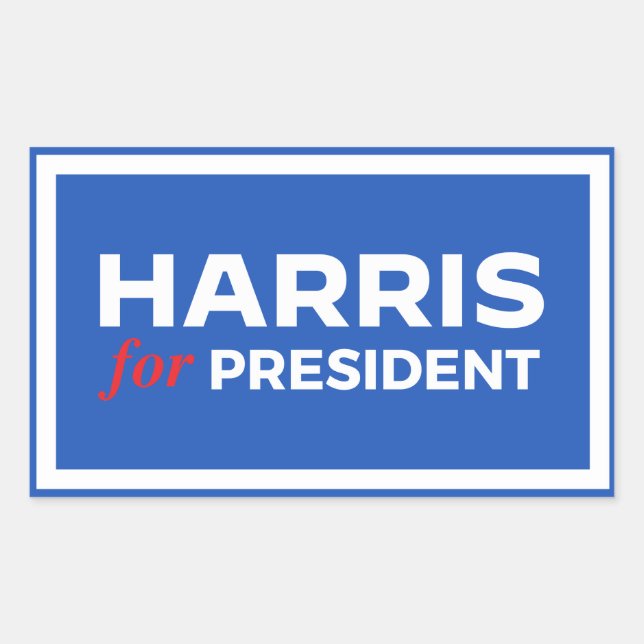 Kamala Harris for President Rectangular Sticker (Front)