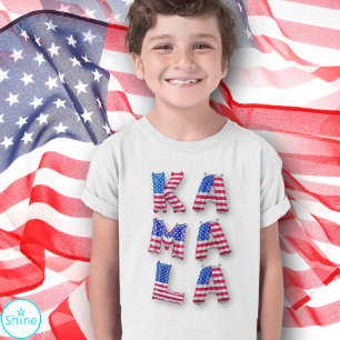Kamala Harris for President US Flag Balloon Letter T-Shirt