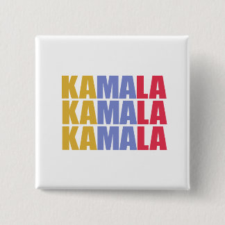 Kamala Harris for President - Vote Democratic 15 Cm Square Badge