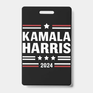 Kamala Harris for The People 2024 President ID Badge