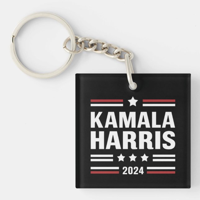 Kamala Harris for The People 2024 President  Key Ring (Front)