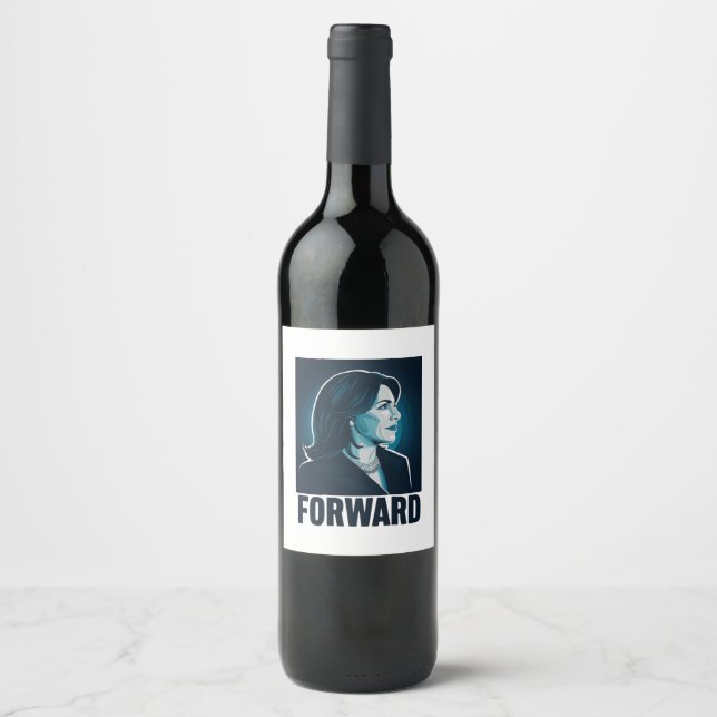 Kamala Harris Forward 2024 Presidential Election  Wine Label (Front)