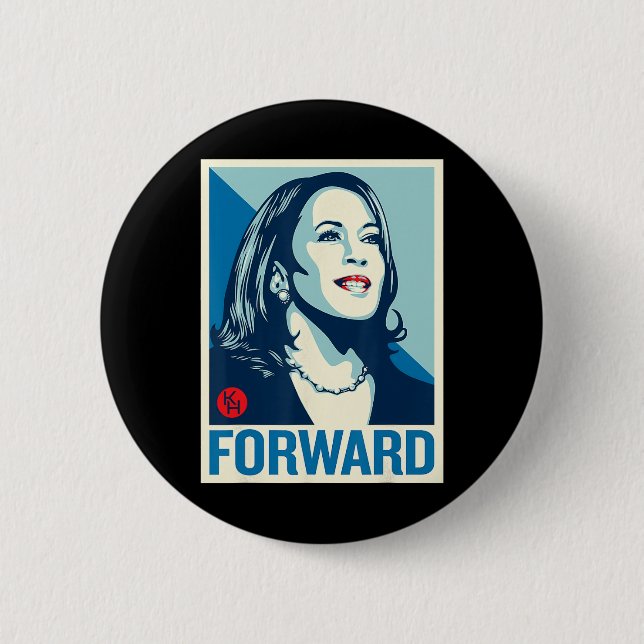 Kamala Harris Forward  6 Cm Round Badge (Front)