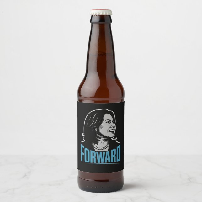 Kamala Harris Forward Beer Bottle Label (Front)