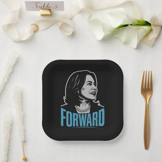 Kamala Harris Forward Paper Plate (Wedding)