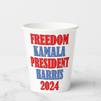 Kamala Harris Freedom paper cup 2024