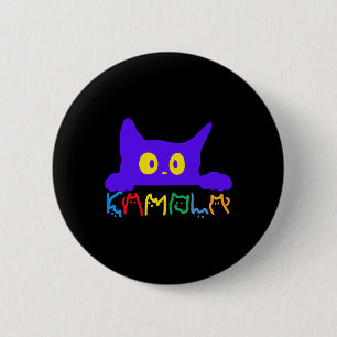 Kamala Harris Funny Cat Lettering Typography Alpha 6 Cm Round Badge