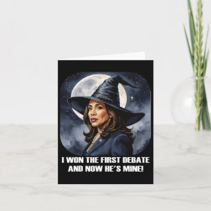Kamala Harris Funny Debate Election 2024 Won Witch Card
