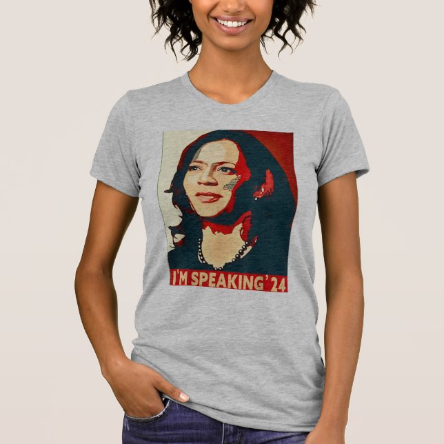 Kamala Harris Funny I'm Speaking'24 T-Shirt (Front)
