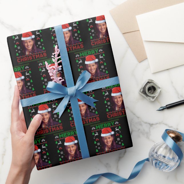 Kamala Harris Gift Wrap 2024 Merry Christmas Xmas (Gifting)