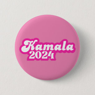 Kamala Harris girly Pink Logo 2024 6 Cm Round Badge