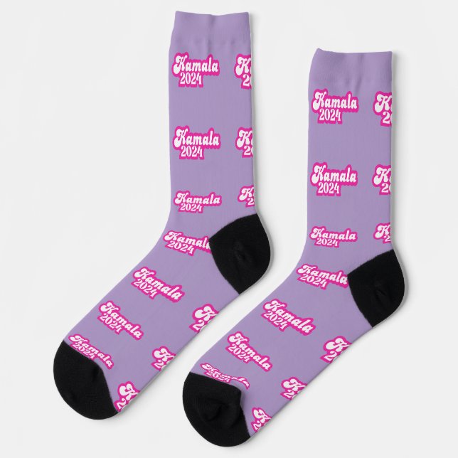 Kamala Harris girly Pink Logo 2024 Socks (Left)
