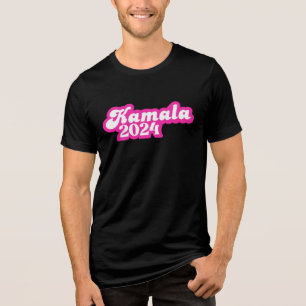 Kamala Harris girly Pink Logo 2024 Tri-Blend Shirt