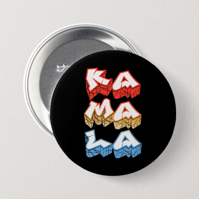 Kamala Harris Graffiti 7.5 Cm Round Badge (Front & Back)