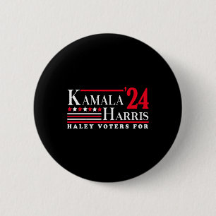 Kamala Harris Haley Voters For 6 Cm Round Badge
