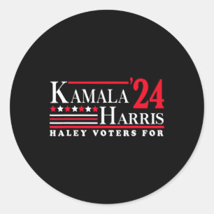 Kamala Harris Haley Voters For Classic Round Sticker