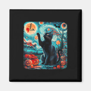 Kamala Harris Halloween Bats Starry Night Black Ca Magnet
