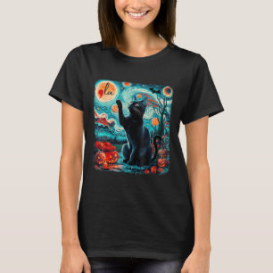 Kamala Harris Halloween Bats Starry Night Black Ca T-Shirt