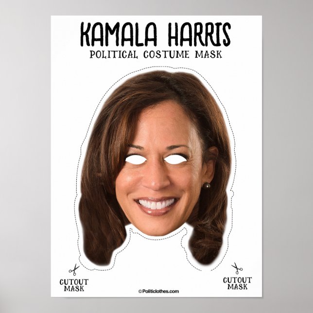 KAMALA HARRIS Halloween Mask Poster (Front)
