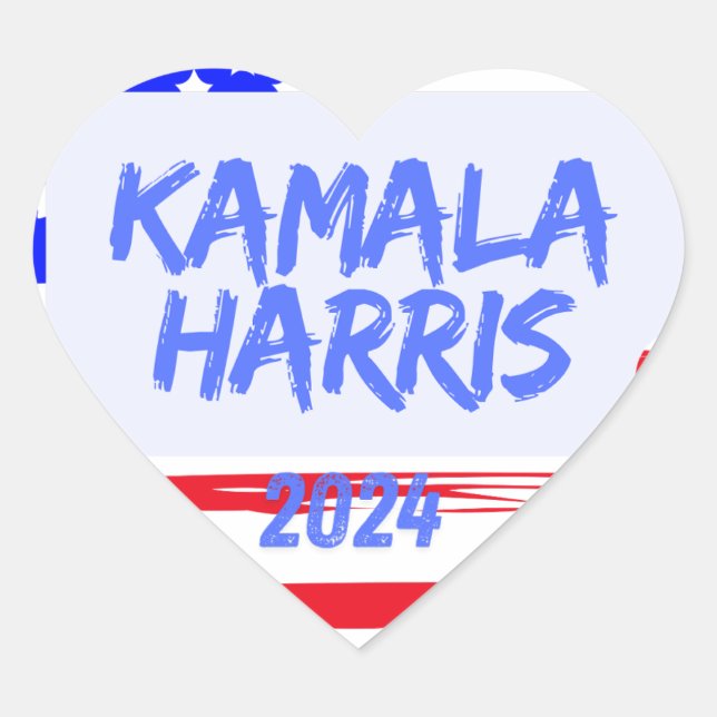 Kamala Harris Heart  Sticker (Front)