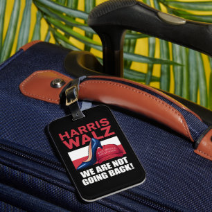 Kamala Harris Heels Stepping On Red MAGA Hat Luggage Tag