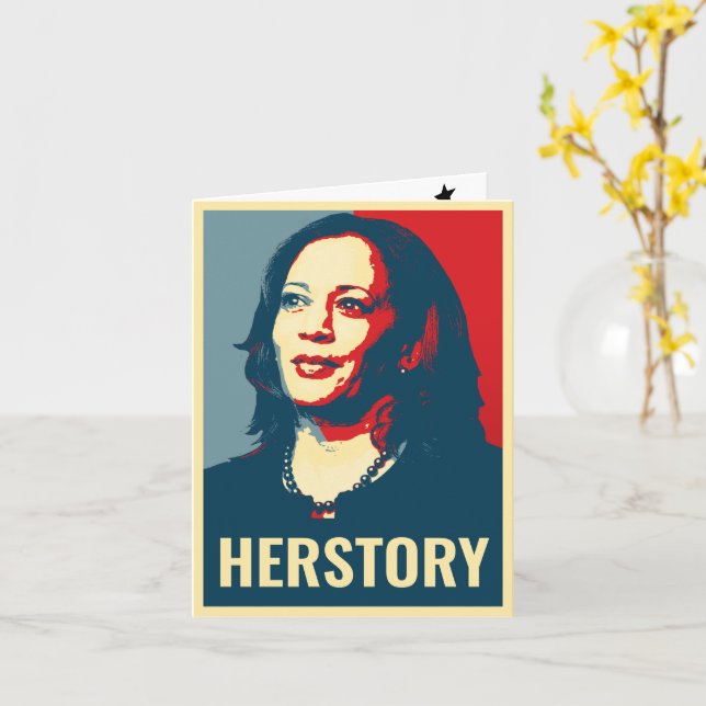 KAMALA HARRIS HERSTORY CARD (Yellow Flower)