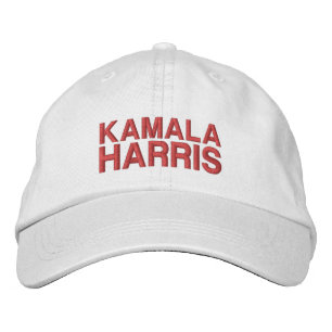 Kamala Harris hot pink fuchsia modern typography Embroidered Hat