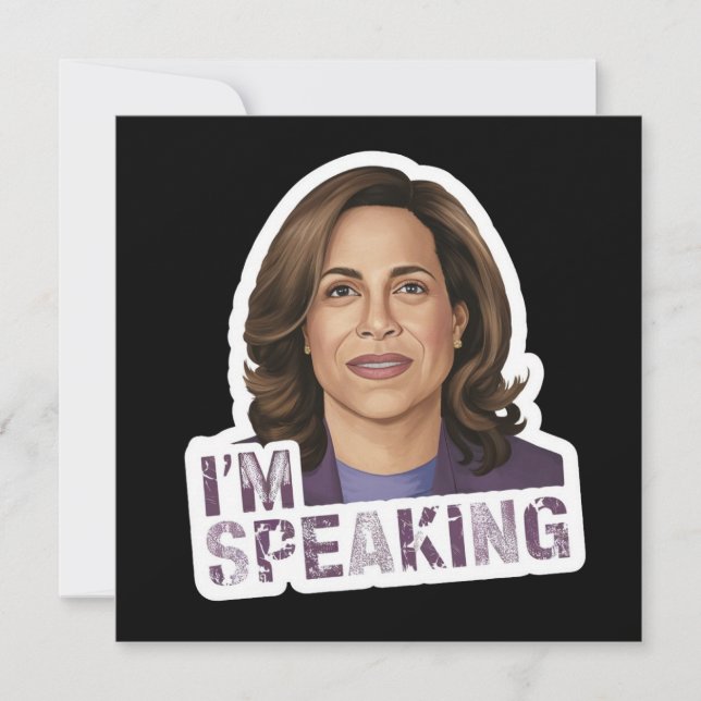 Kamala Harris I Am Speaking, Historic Debate Quote Invitation (Front)